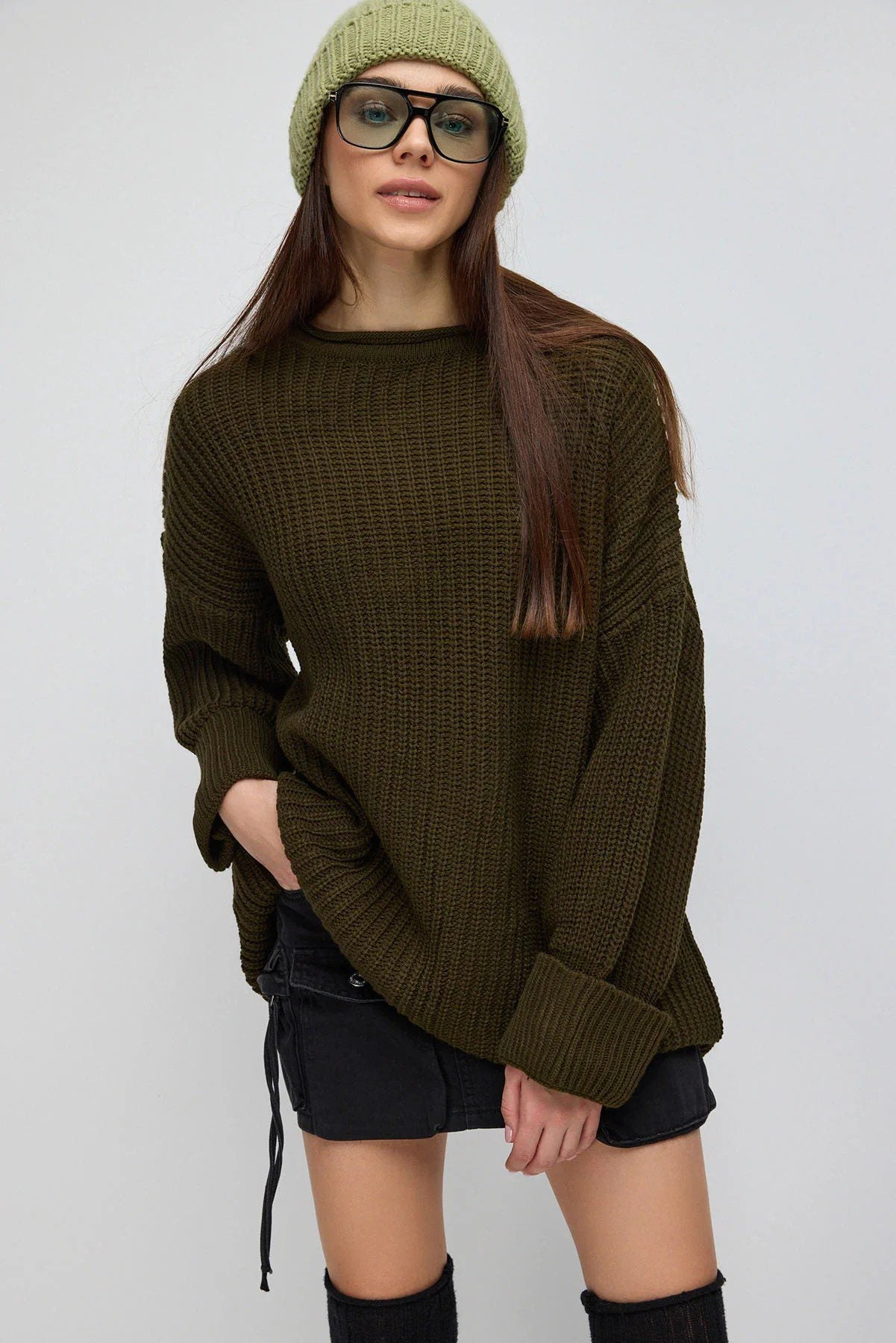 Strickpullover in Standardgröße (Übergröße)