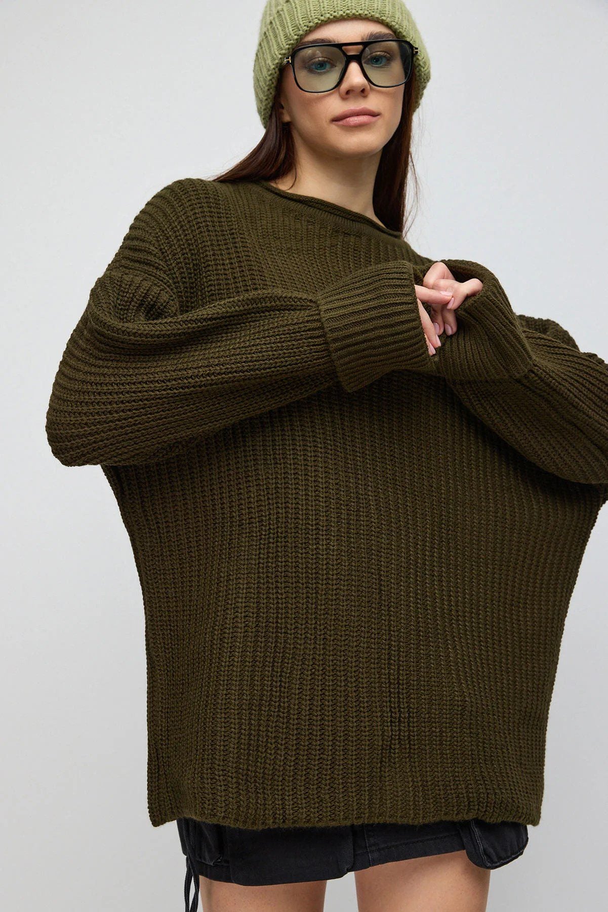 Strickpullover in Standardgröße (Übergröße)