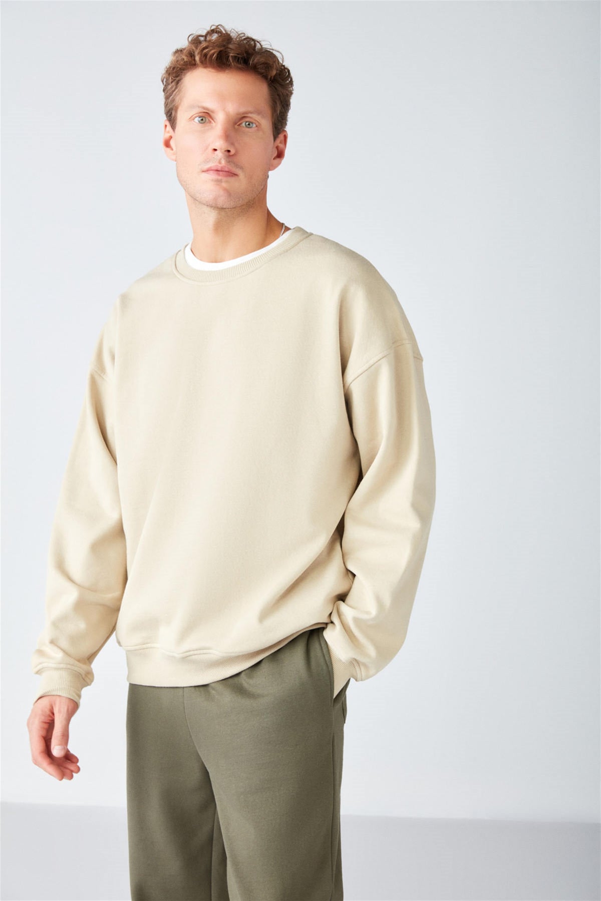 STEPHAN Herren Oversize Bio-Sweatshirt