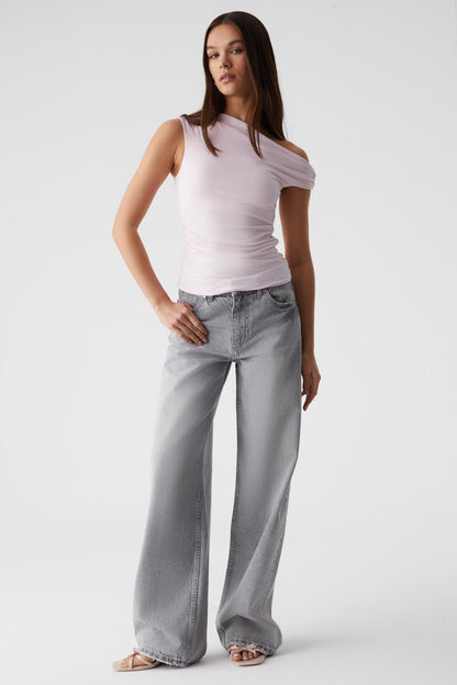 STONEAK Damen Bluse mit Raffung