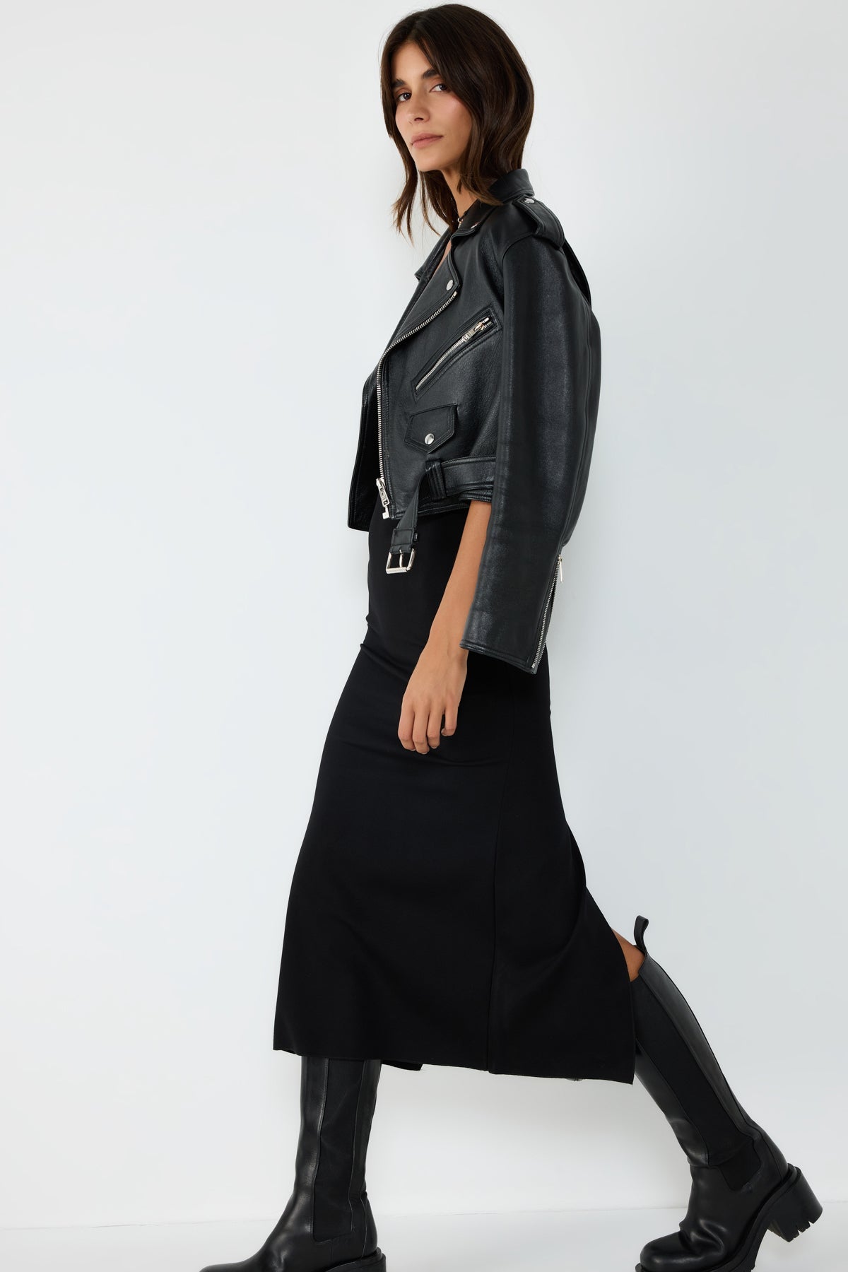 Trägerloses Midikleid mit geradem Schnitt