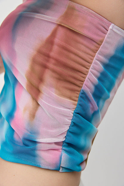 Kurzärmelige Crop-Bluse