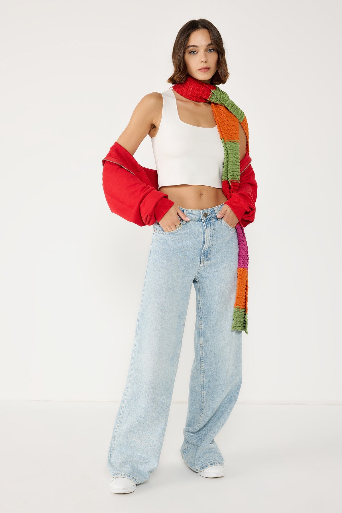 Basic-Top aus Stretch-Strick