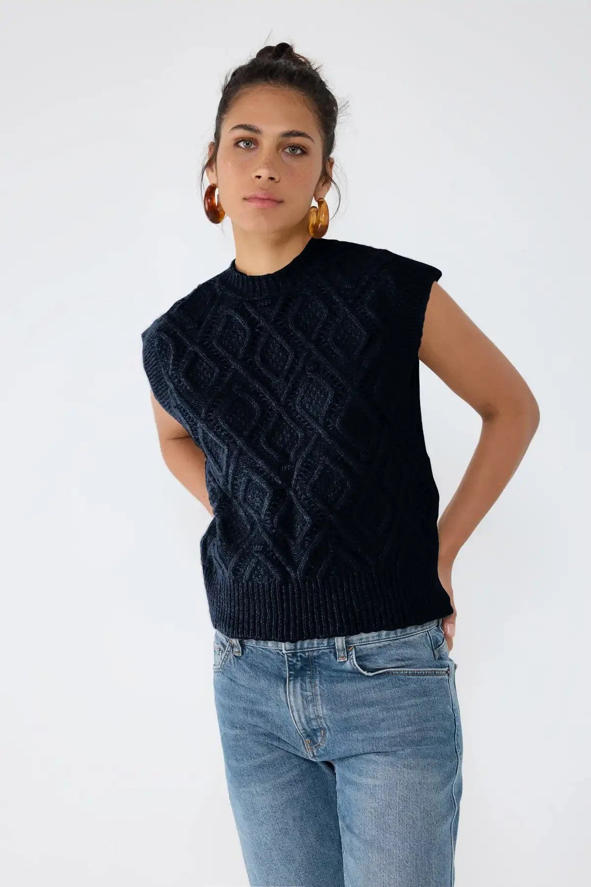 Ärmelloser Pullover