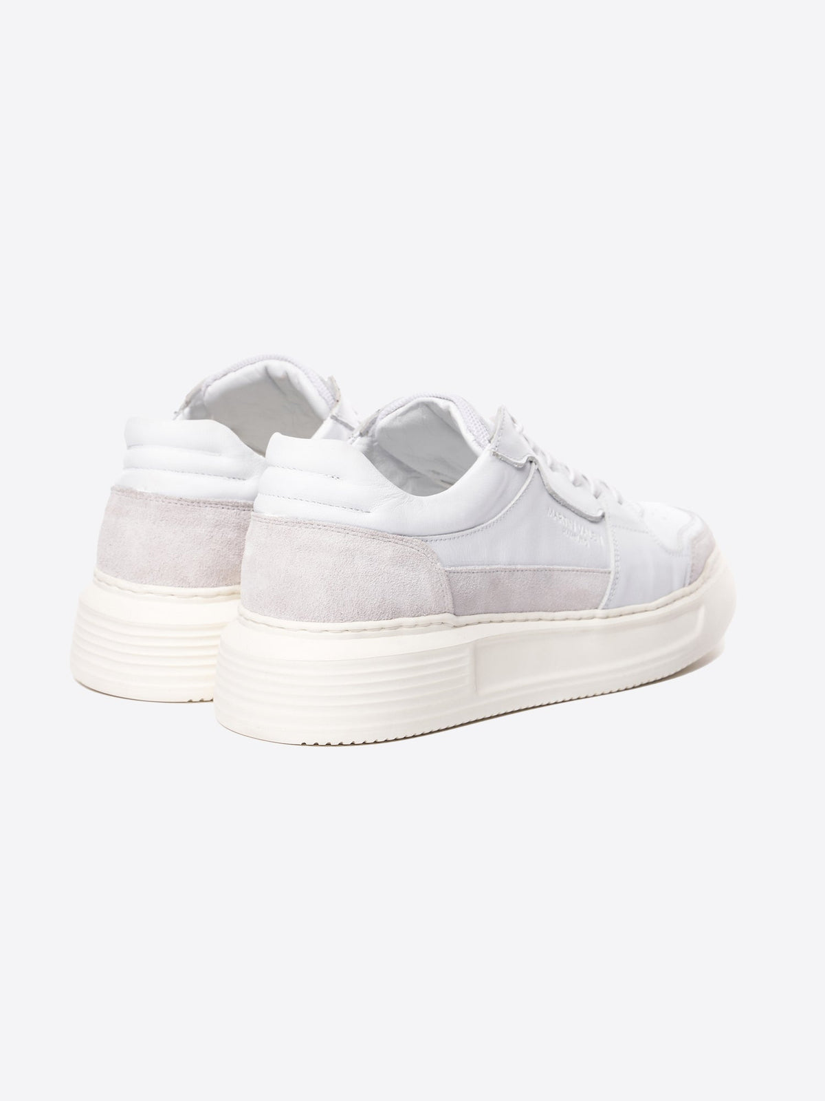 Wildleder Detail Dicke Sohle Leder Sneaker