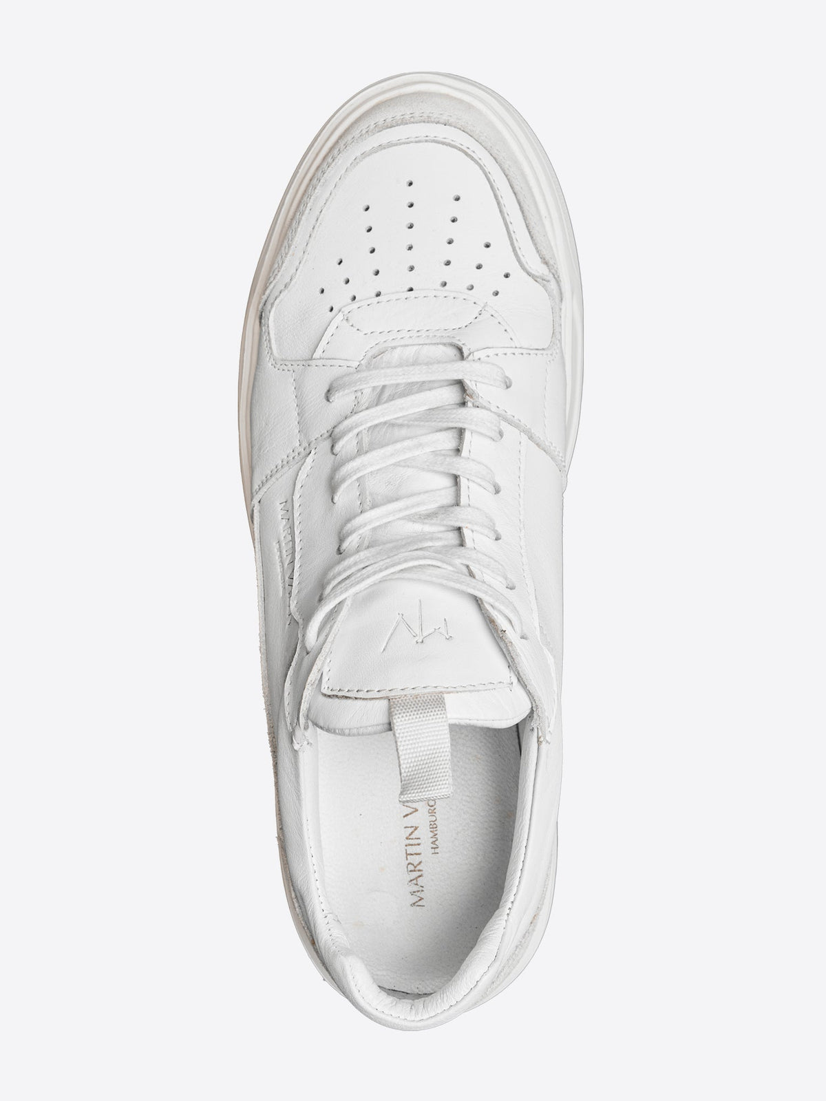 Wildleder Detail Dicke Sohle Leder Sneaker