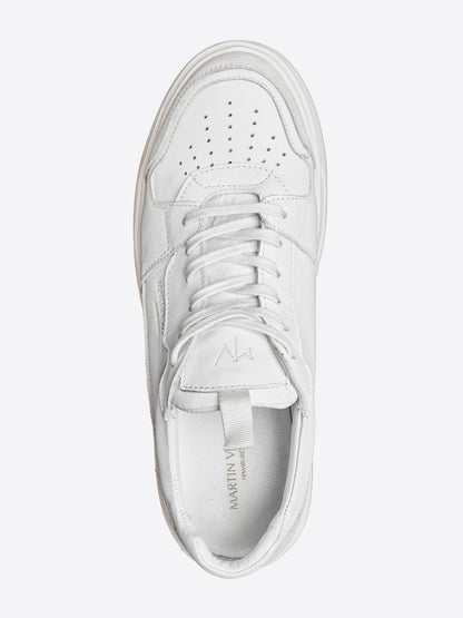 Wildleder Detail Dicke Sohle Leder Sneaker