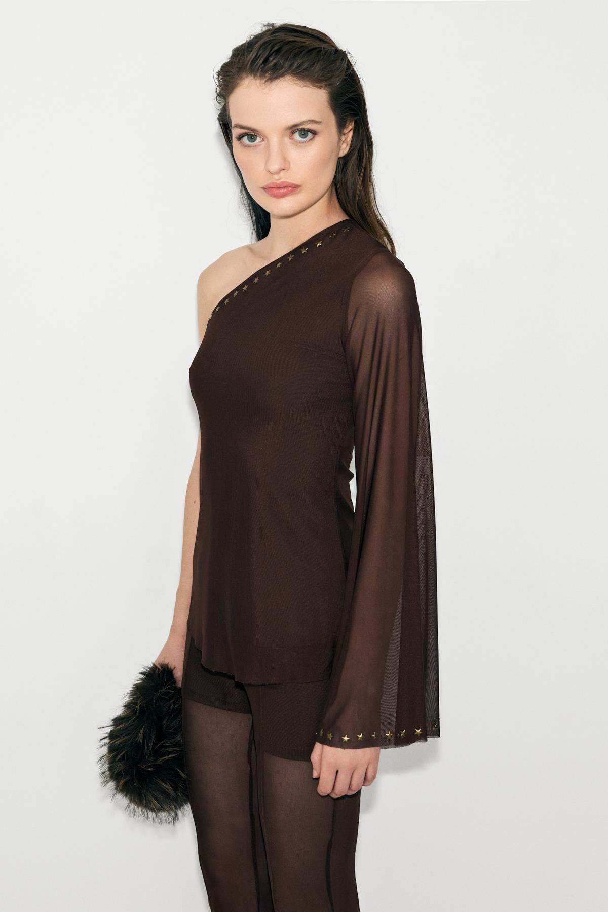 SUENO Damen Asymmetrische Bluse