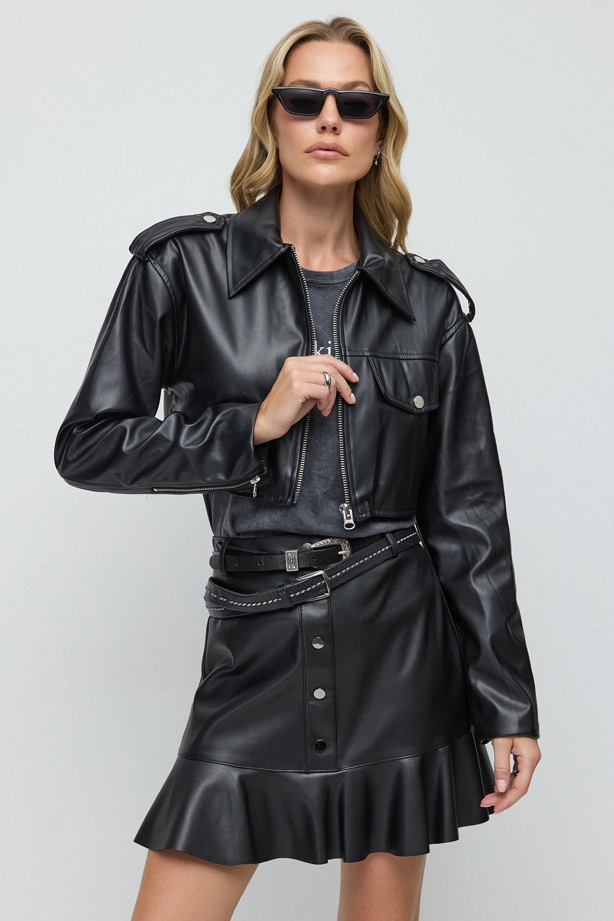 Kunstlederjacke