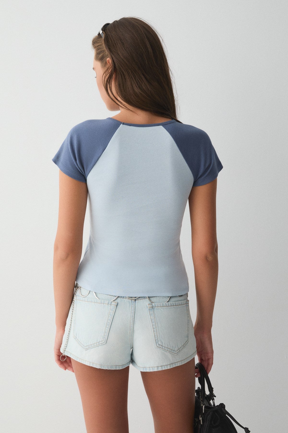 GRIMELANGE SURFER Colour-Block Print-Shirt Blau