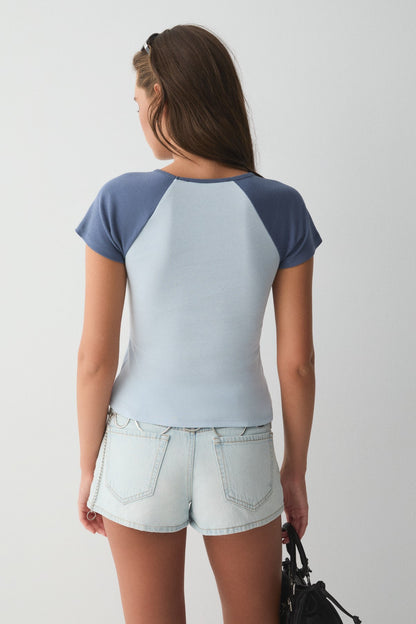 SURFER Colour-Block Print-Shirt