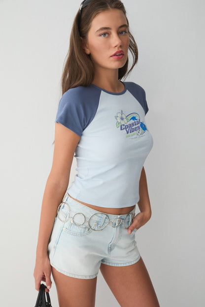 SURFER Colour-Block Print-Shirt