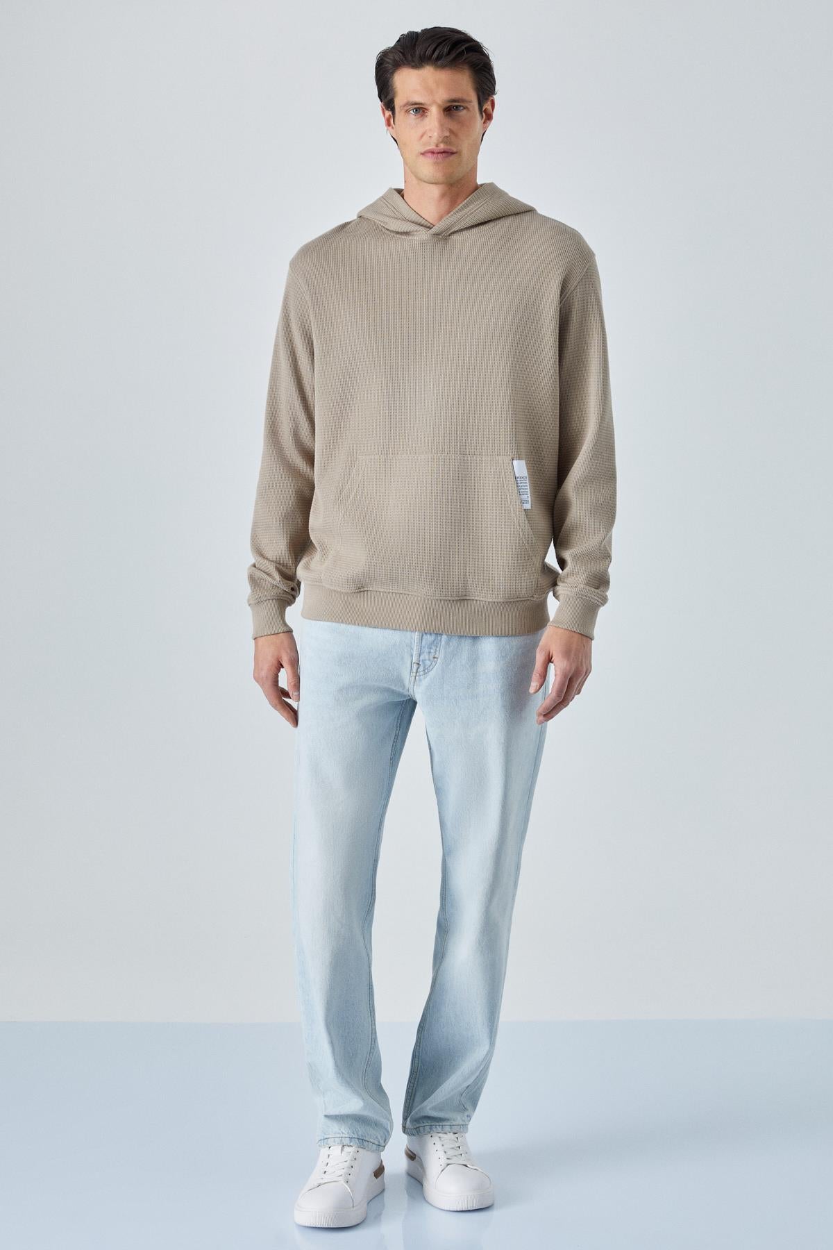 GRIMELANGE SUSTAINY Herren Kapuzensweatshirt Taupe