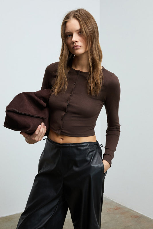 SWAY Damenbluse, Button-Crop