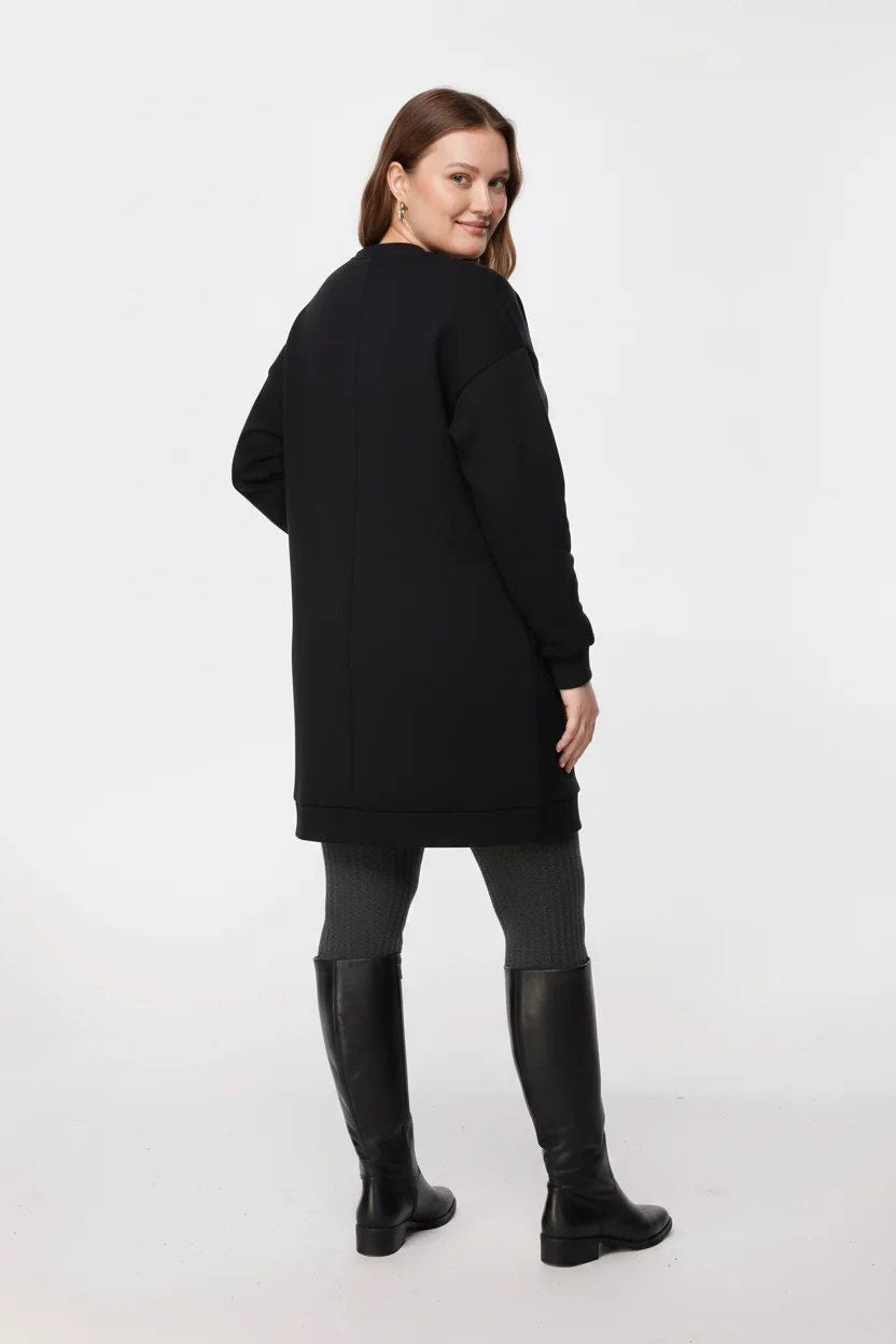 Langärmeliges Sweatshirtkleid