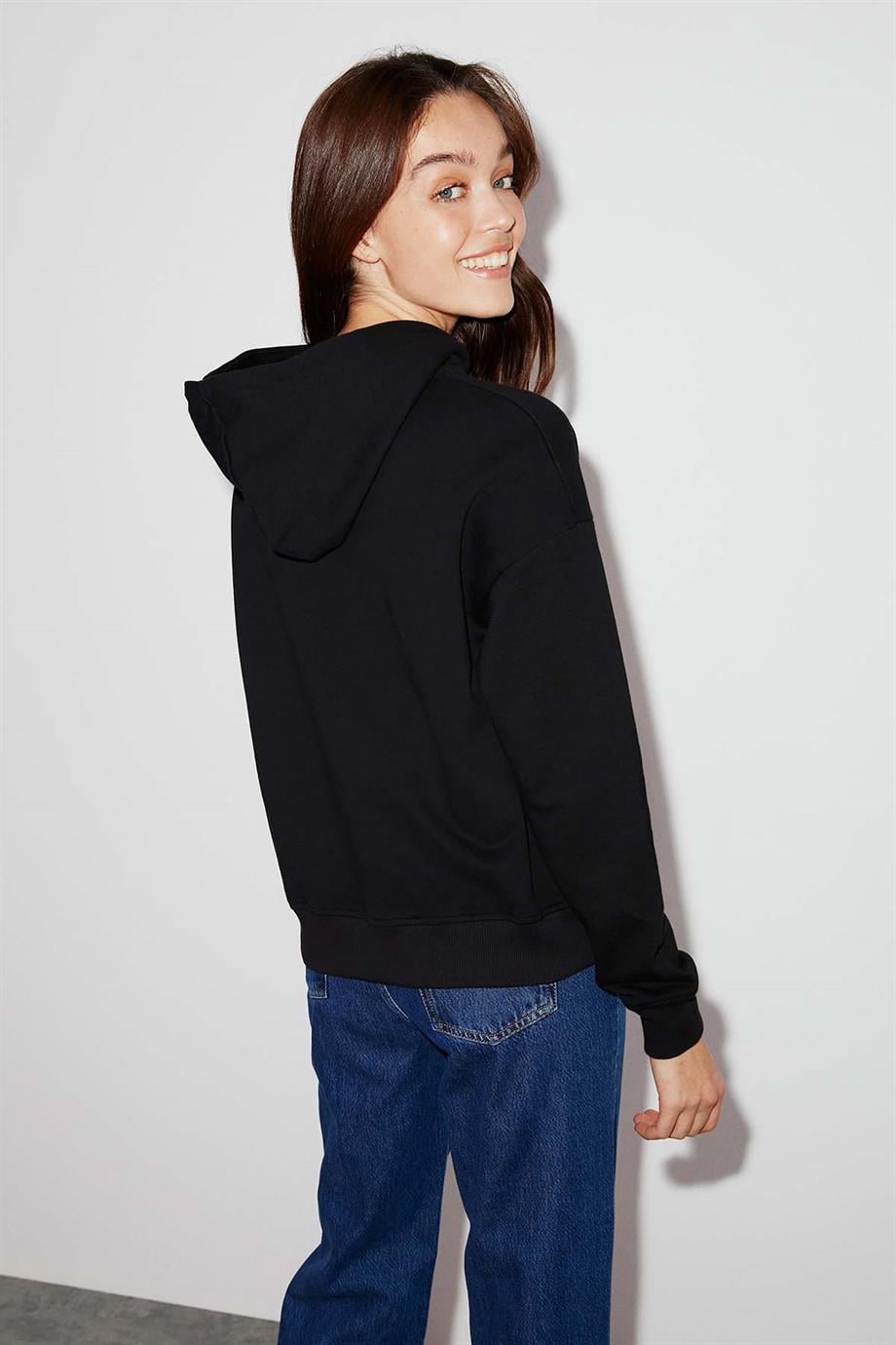 ETHIQUET SYDNEY Strick-Sweatshirt Regular Schwarz