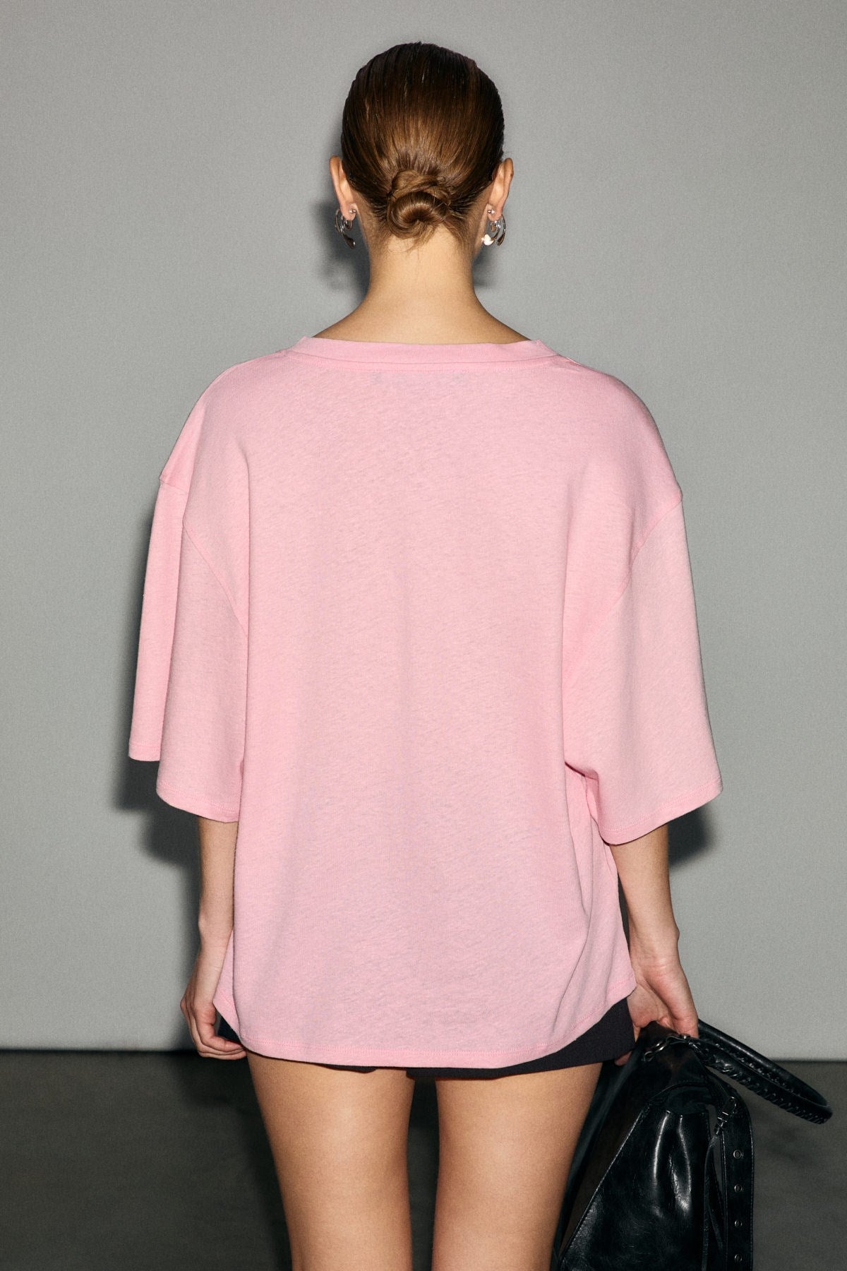 SYLORA Damen Leinen-Shirt V-Ausschnitt