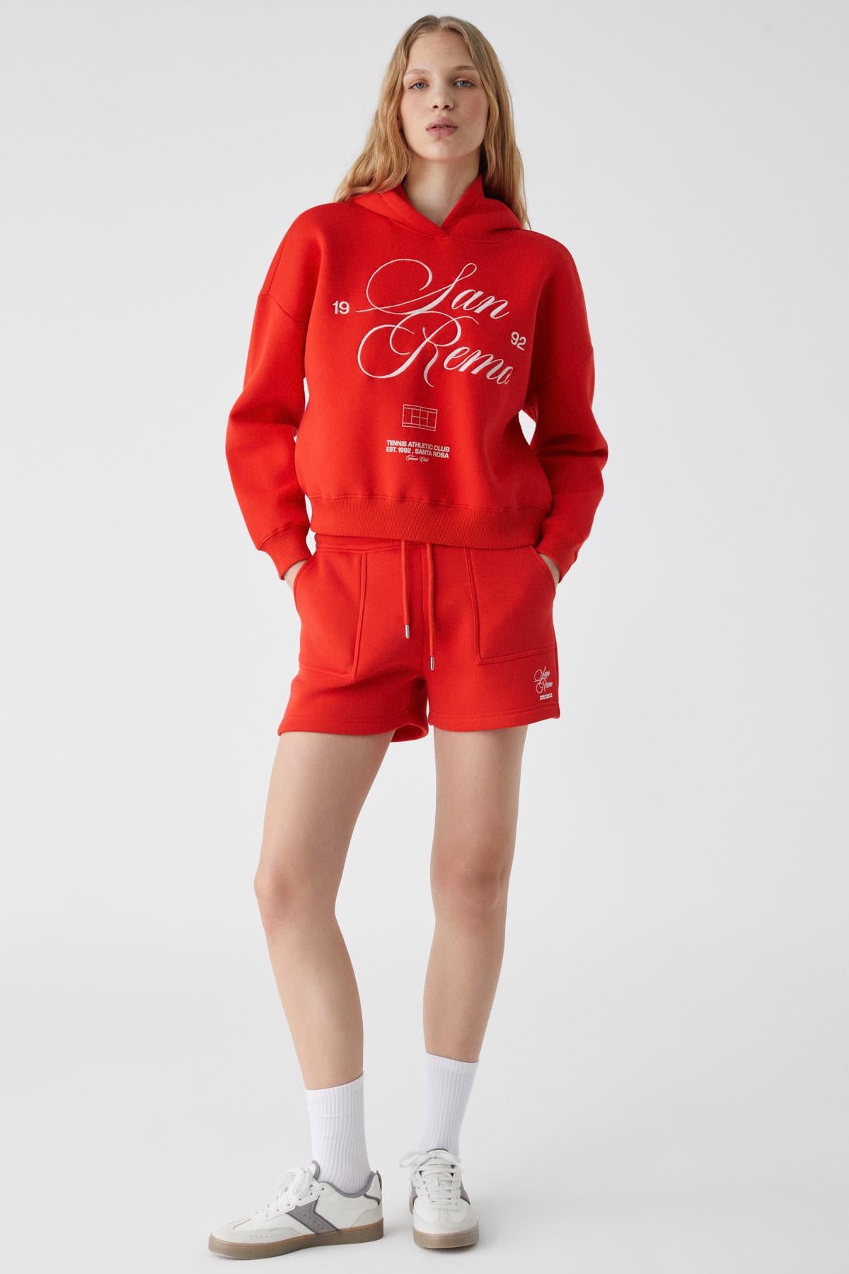 ETHIQUET TACNA Damen Oversized Hoodie Rot