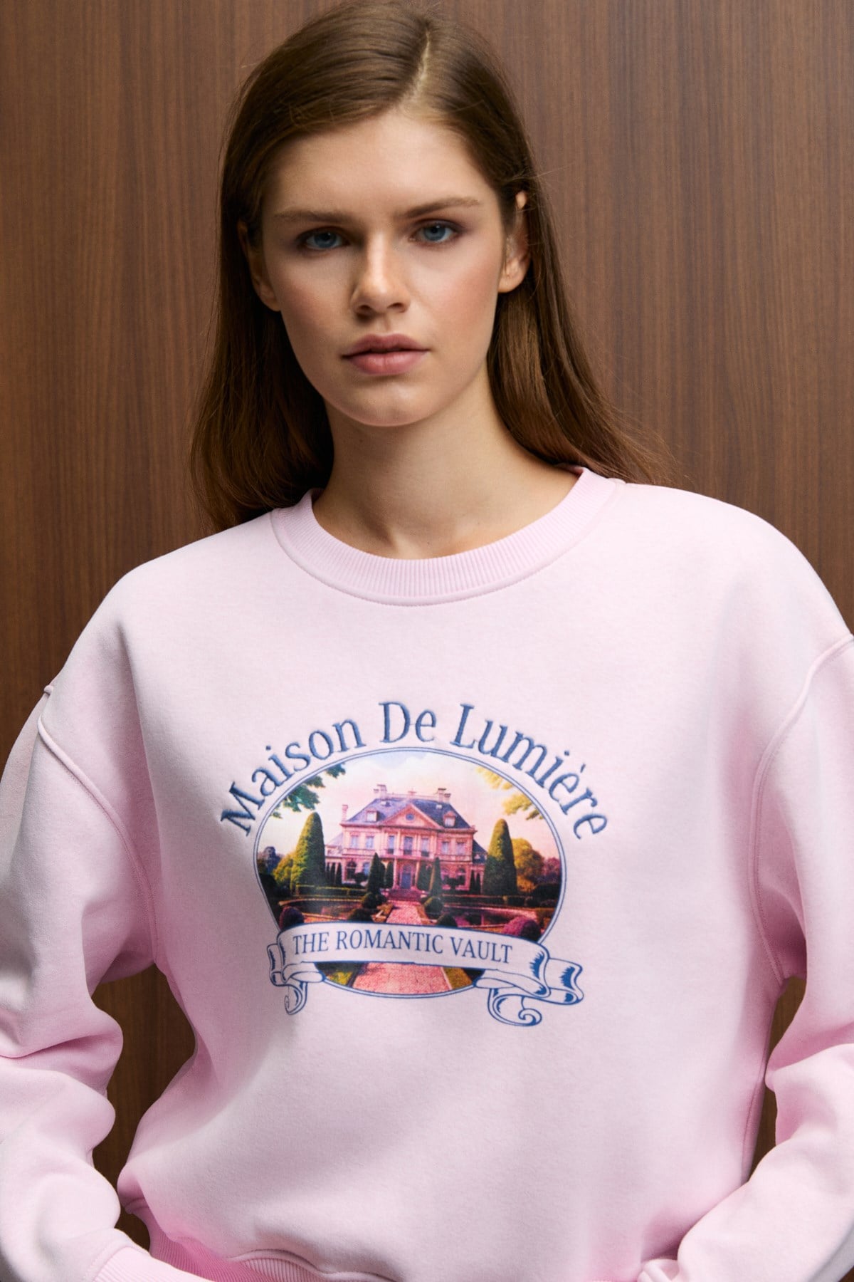 ETHIQUET TALMERA Damen Sweatshirt, Print Rosa