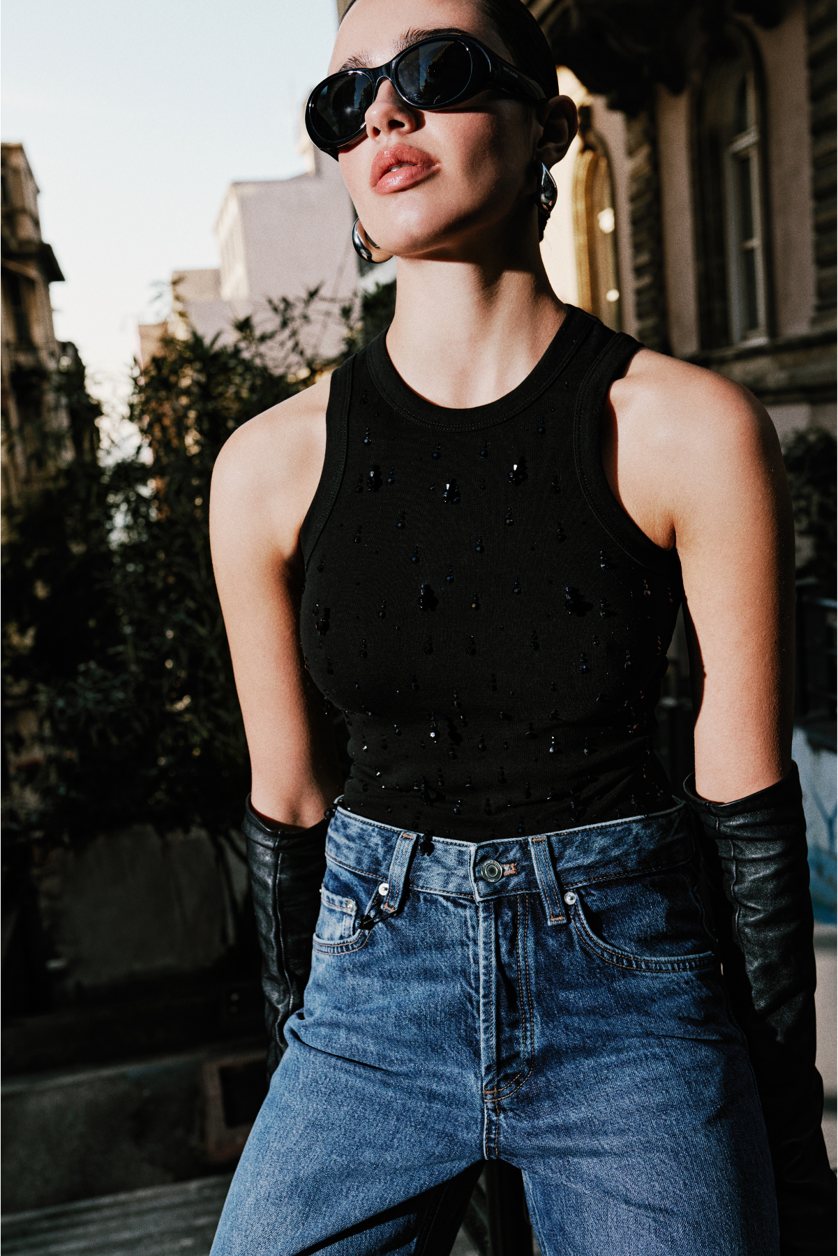 Geripptes Tanktop