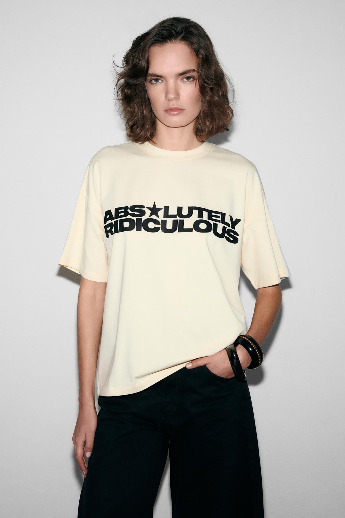 GRIMELANGE TAMBEZA Damen Baumwoll-Shirt Print Gelb