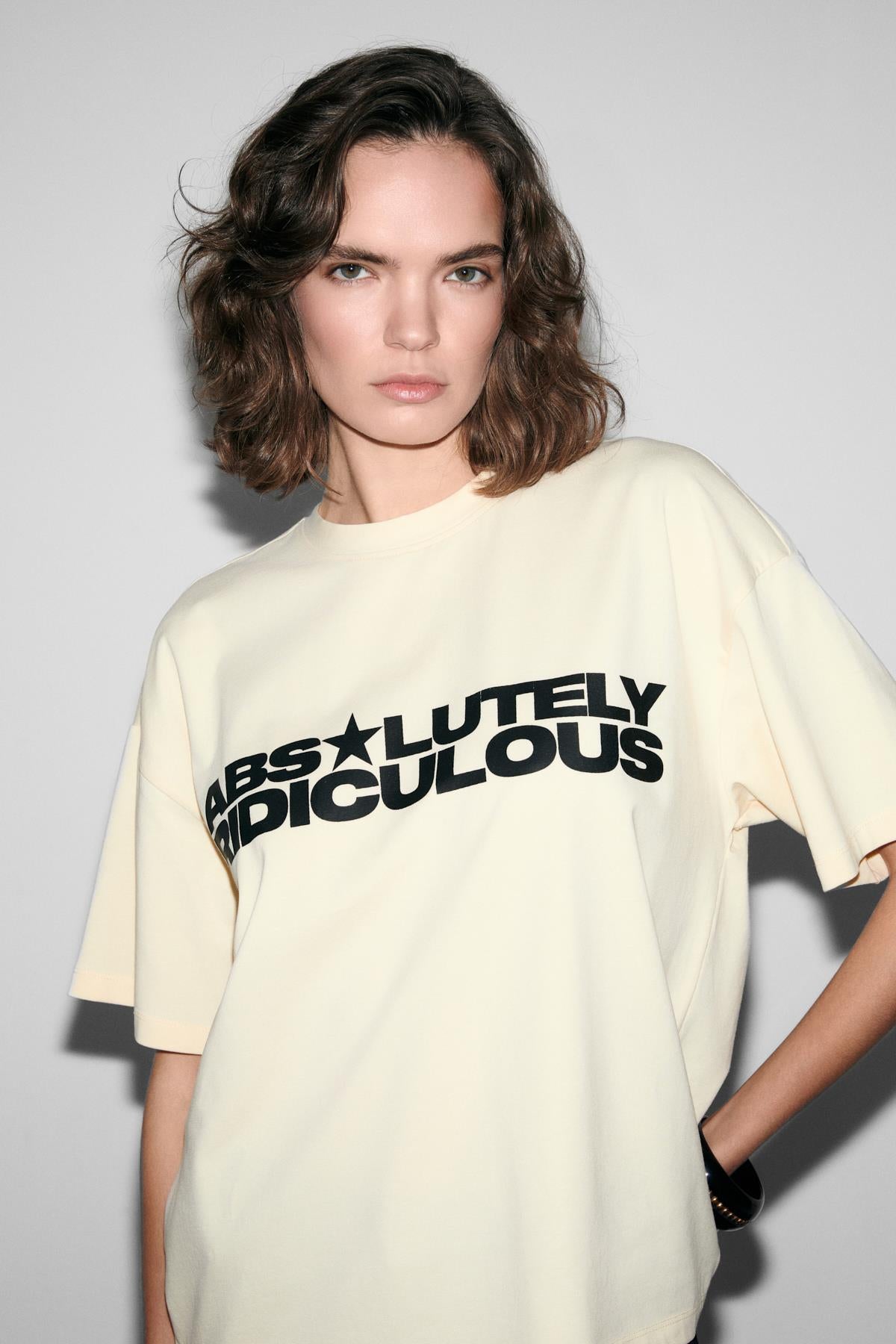 GRIMELANGE TAMBEZA Damen Baumwoll-Shirt Print Gelb