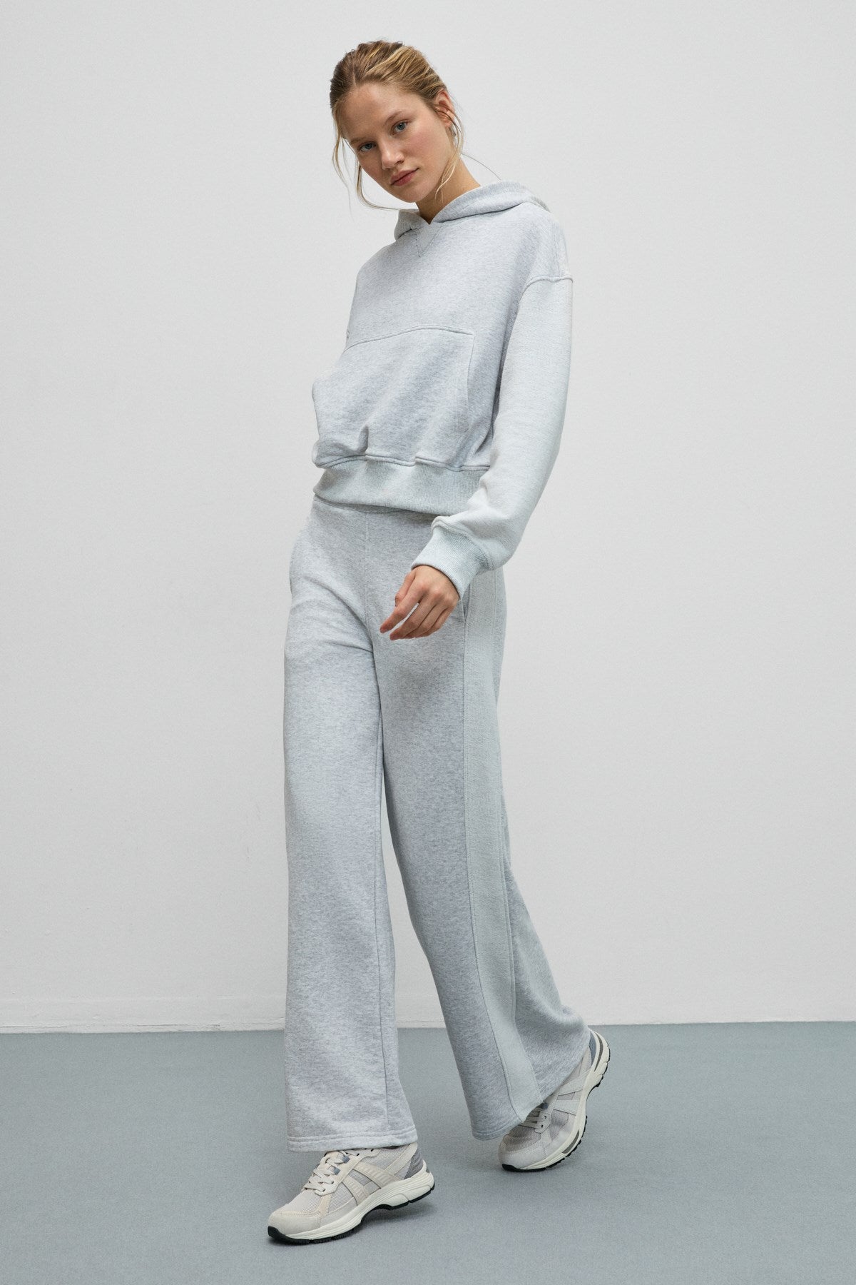 ETHIQUET TANSY Damen Hoodie, Relaxed Fit Graue Melange