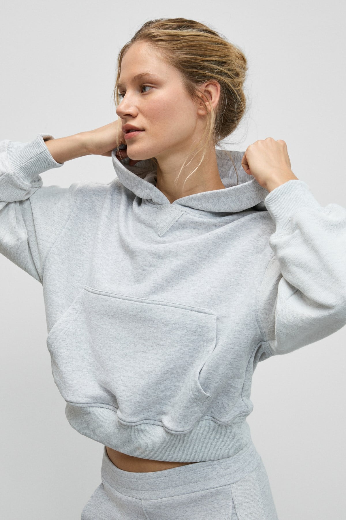 ETHIQUET TANSY Damen Hoodie, Relaxed Fit Graue Melange