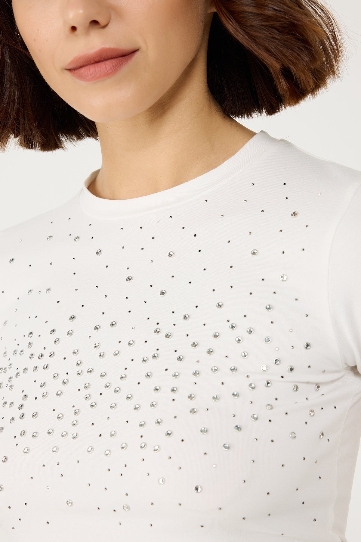 Strass-Crop-T-Shirt
