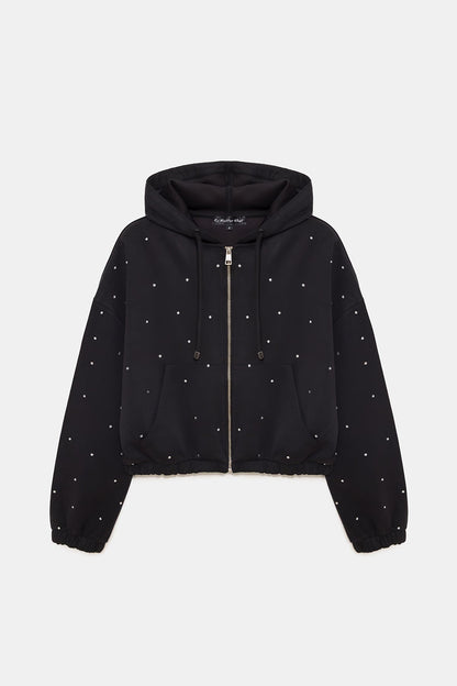 Kapuzenjacke mit Steinmuster