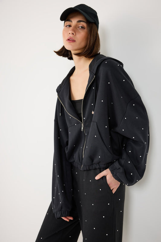 Kapuzenjacke mit Steinmuster