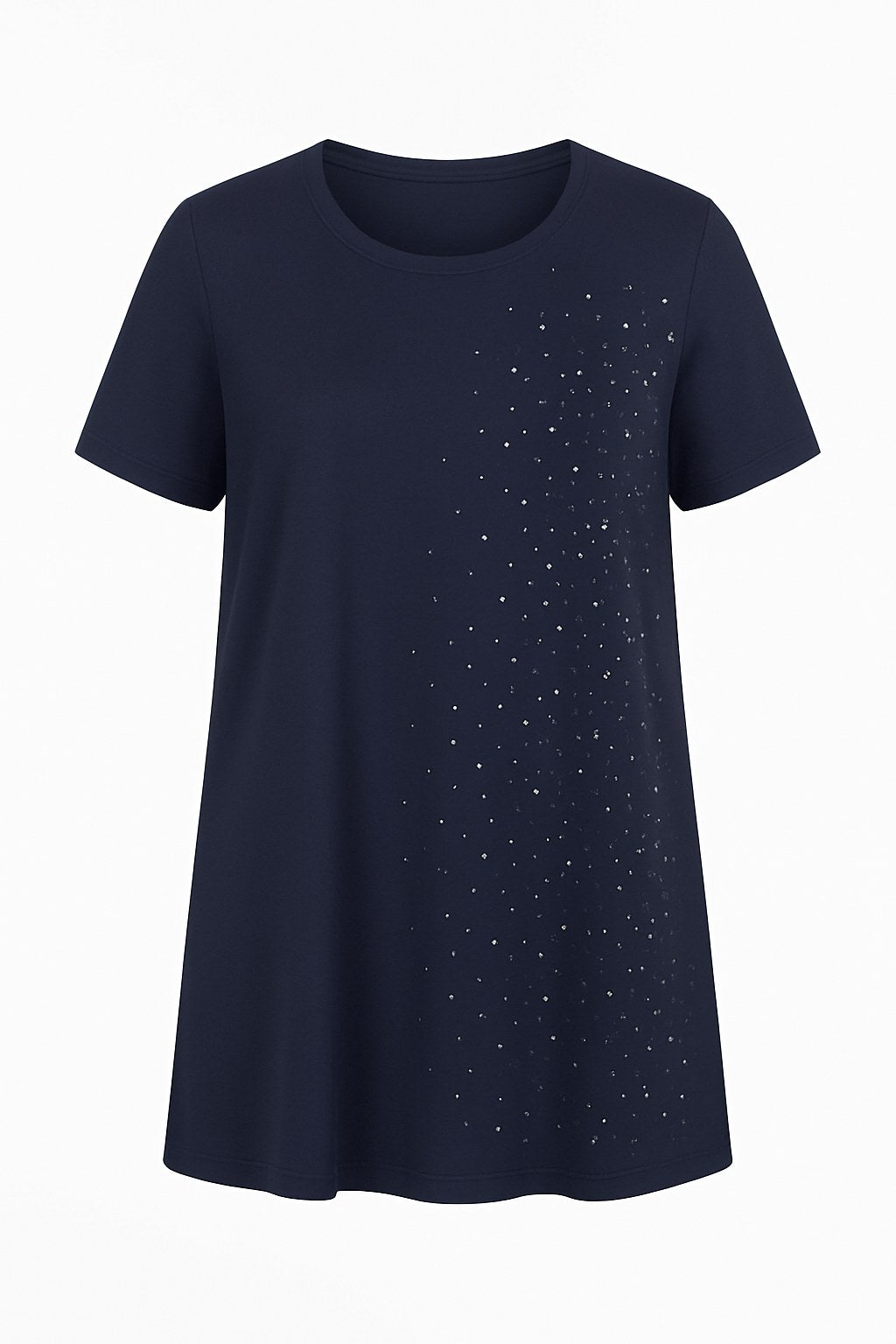 Kurzarm-T-Shirt mit Steindetails