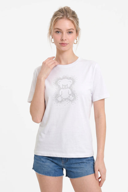 Stein-Detail Übergröße T-Shirt