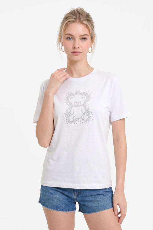 Stein-Detail Übergröße T-Shirt