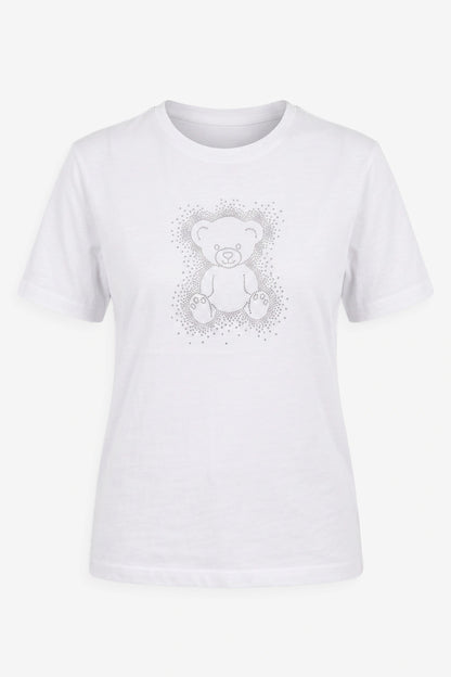 Stein-Detail Übergröße T-Shirt
