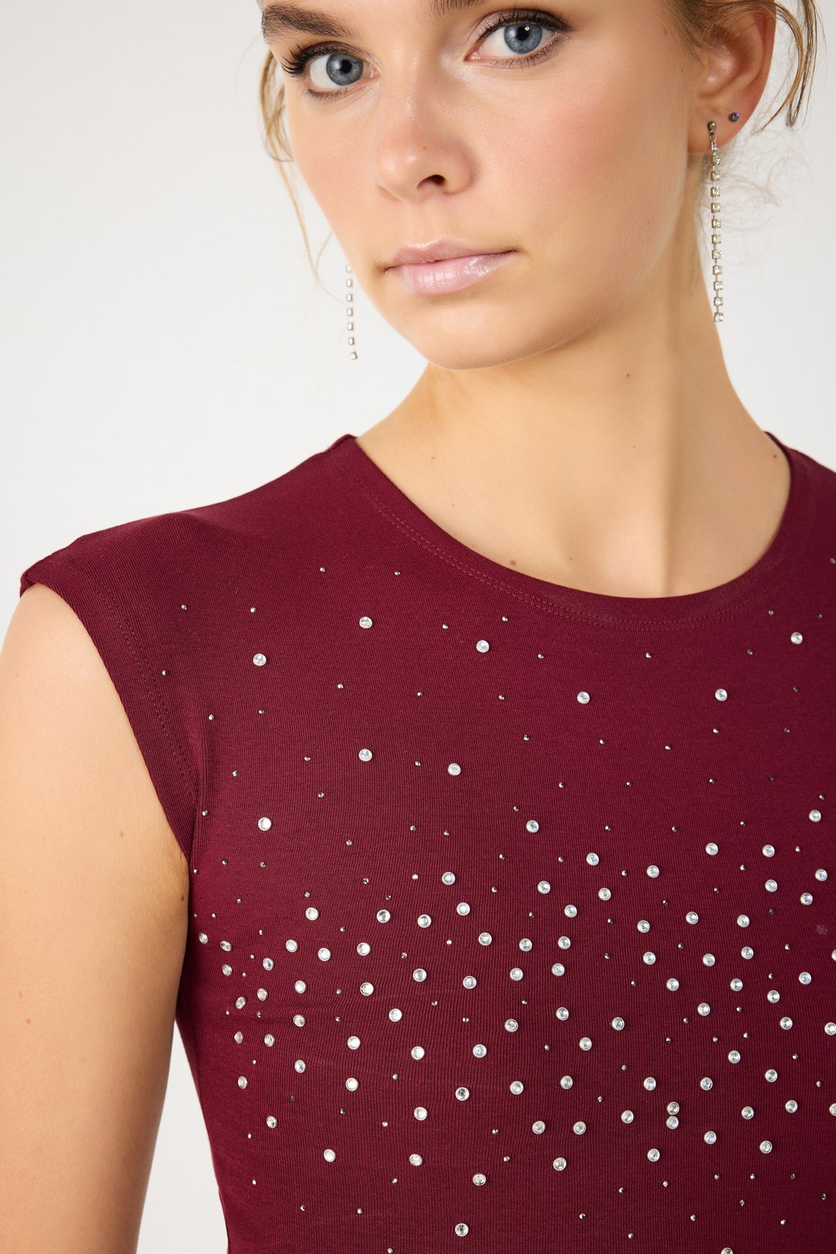 Kurzärmelige Crop-Bluse