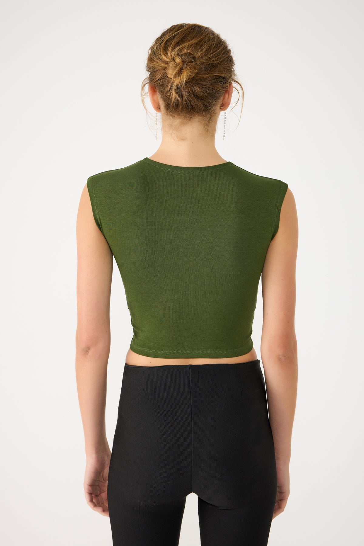 Kurzärmelige Crop-Bluse