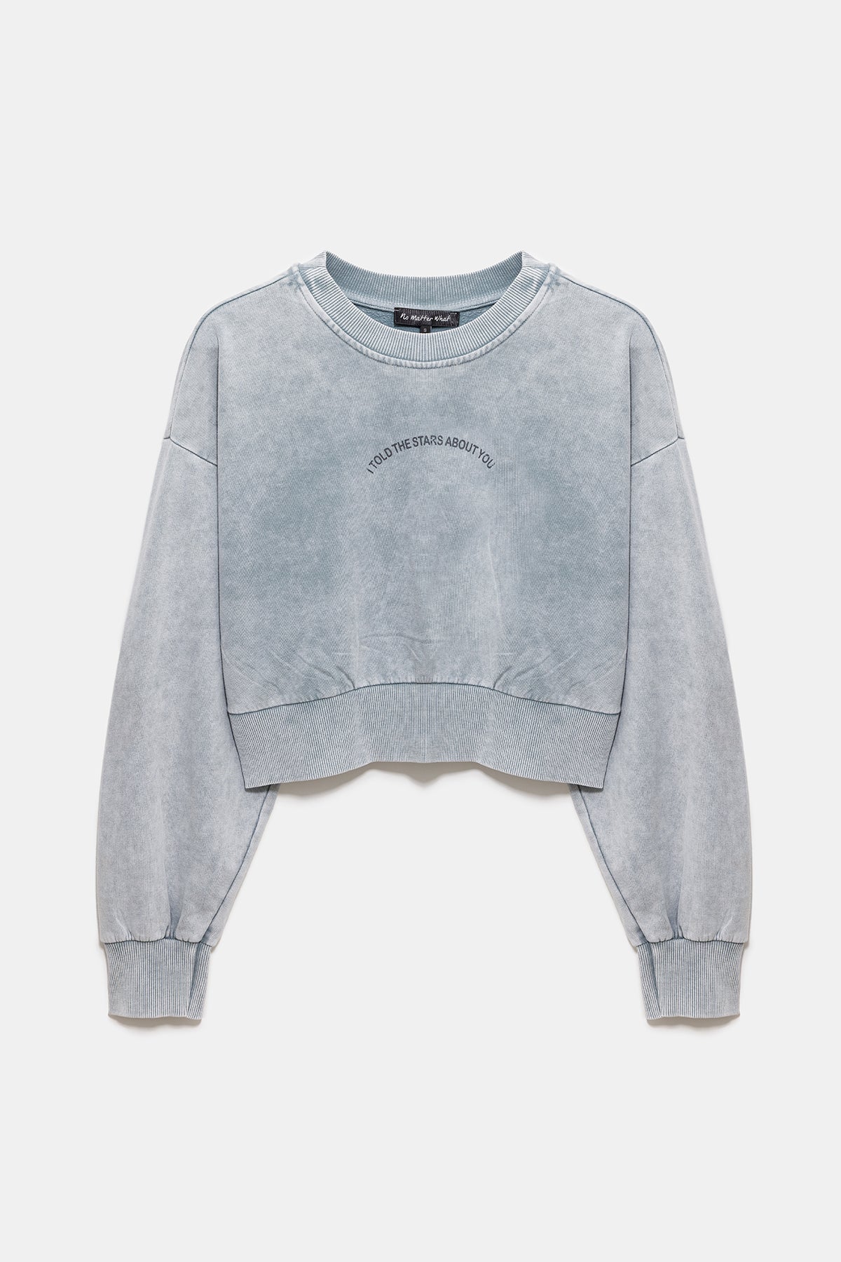 Sweatshirt mit Steinverzierungen