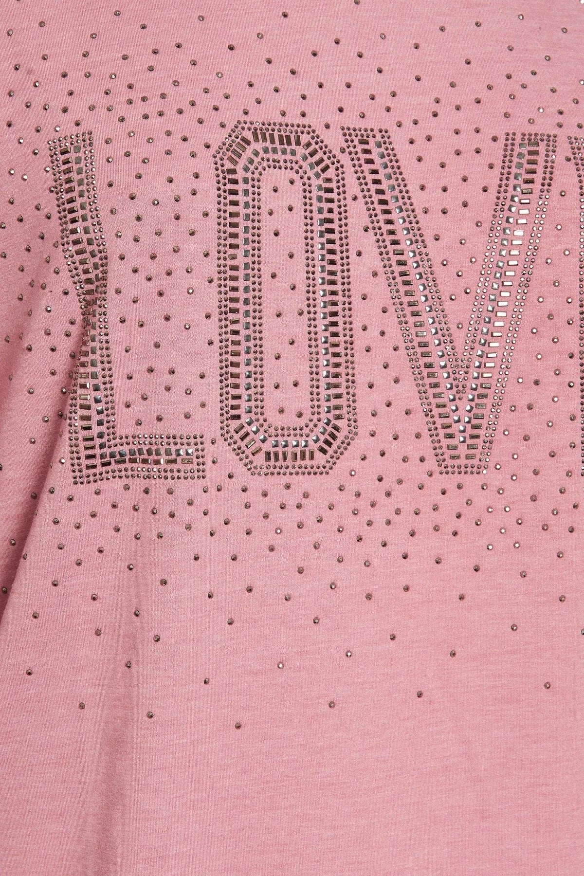 Sweatshirtkleid mit Steinverzierungen