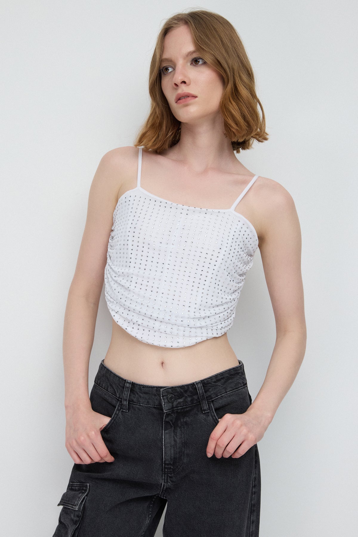 Stone Coated Crop Top