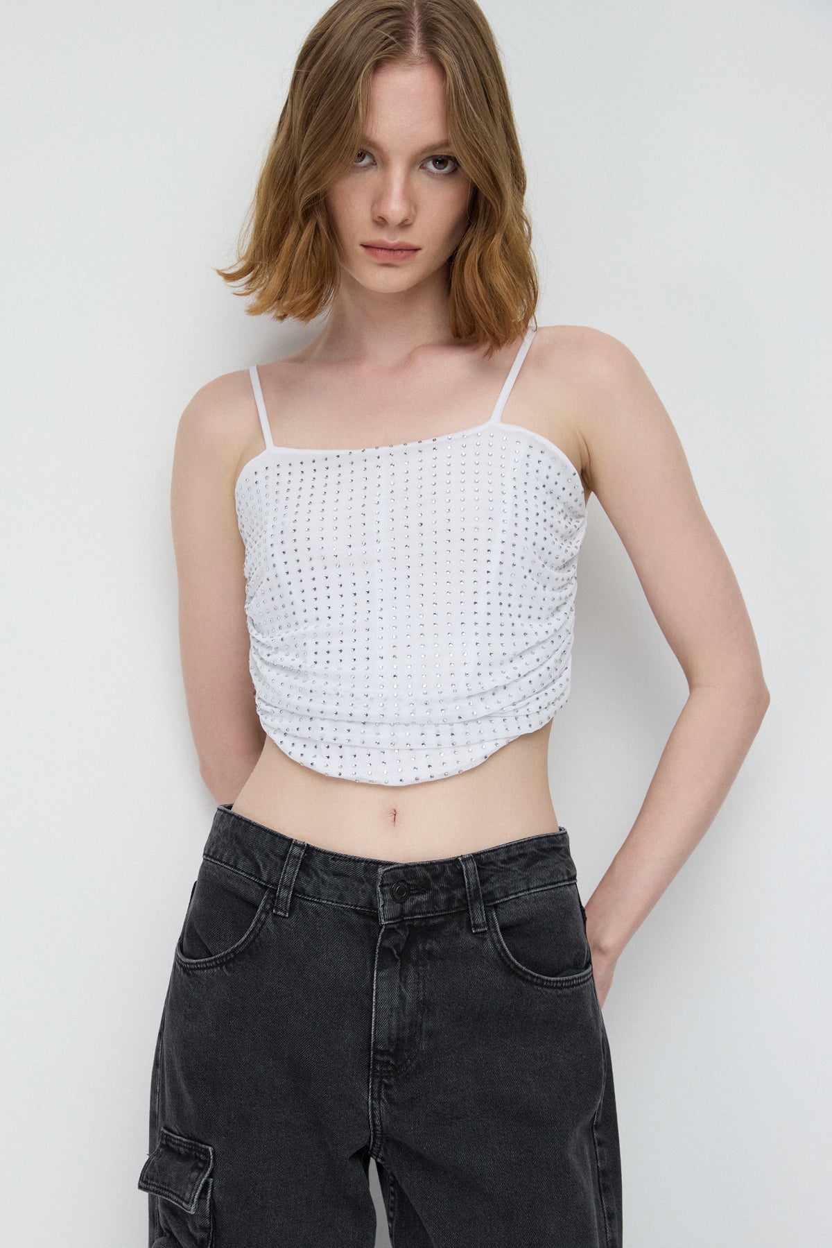 Stone Coated Crop Top