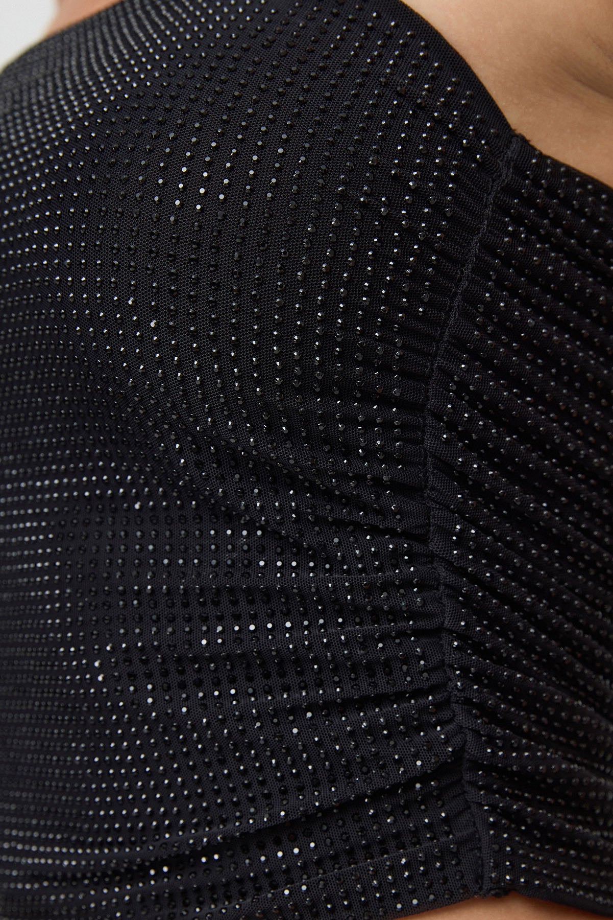 Trägerlose Crop-Bluse