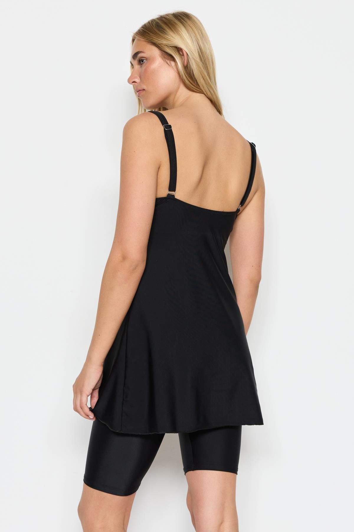 Dehnbare Kleid Badeanzug