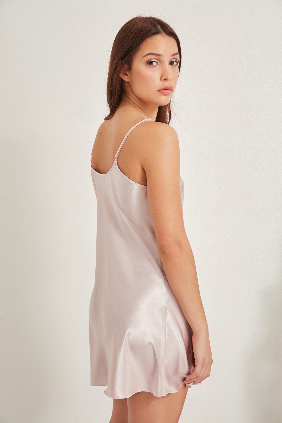 Damen Satin-Nachthemd