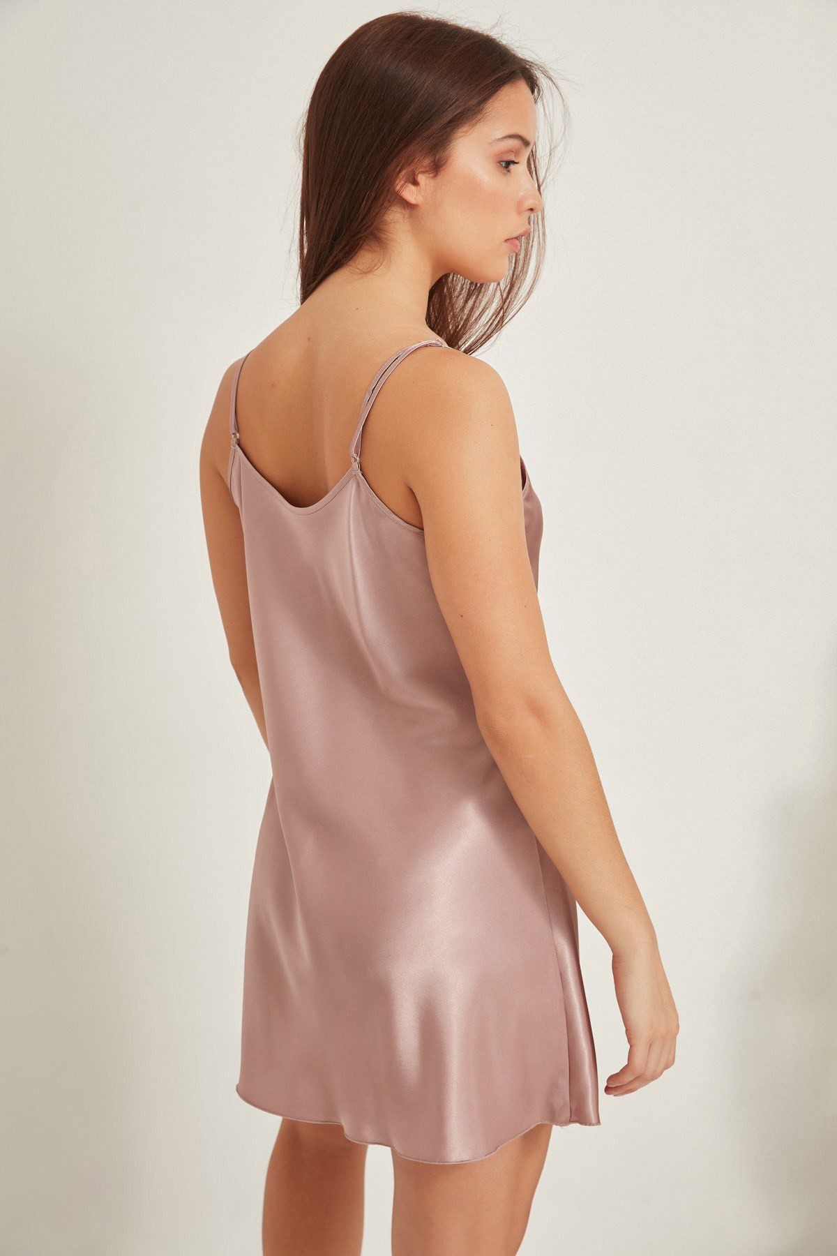 Damen Satin-Nachthemd