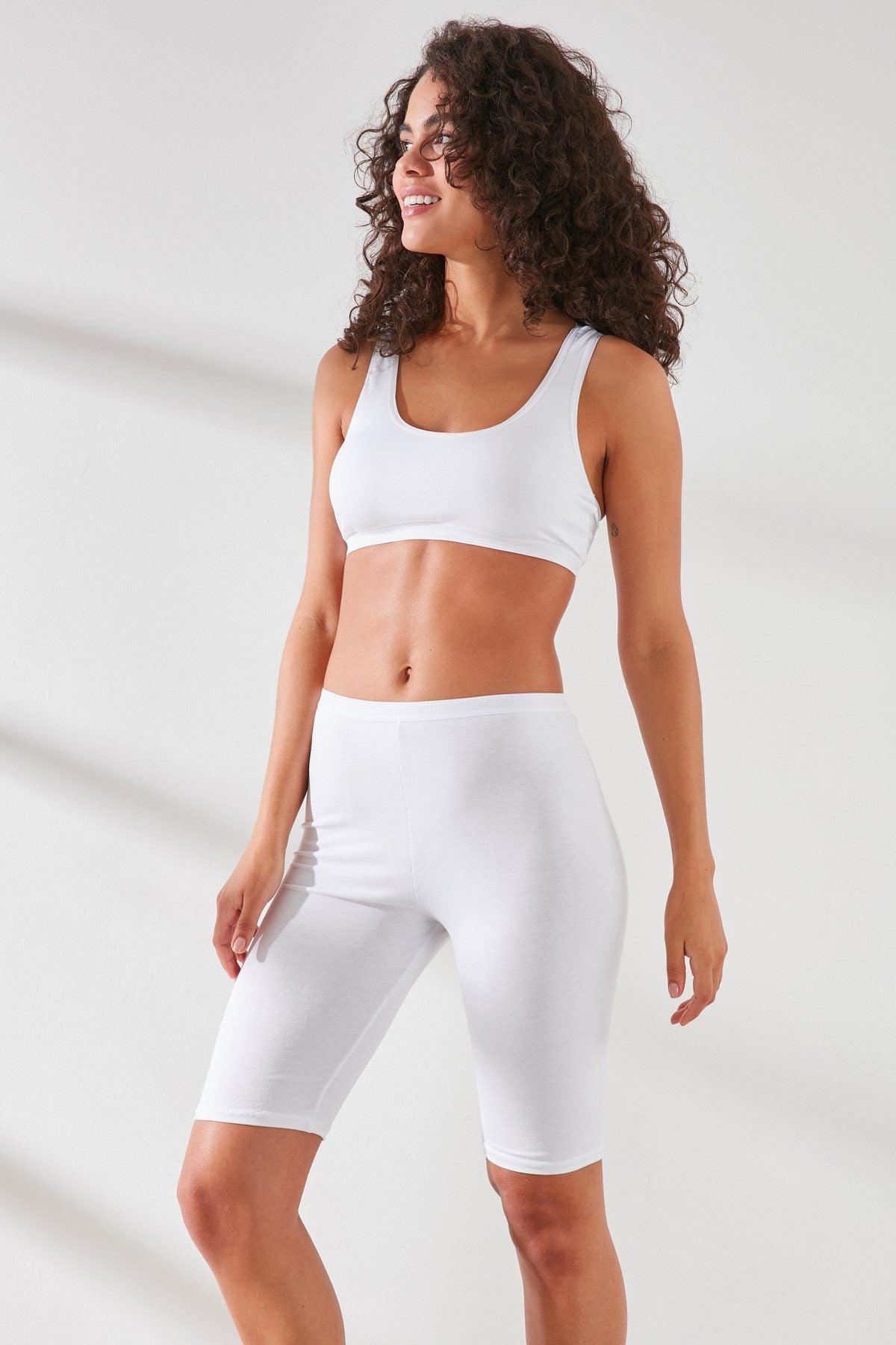Damen Modal Baumwoll Kurze Leggings