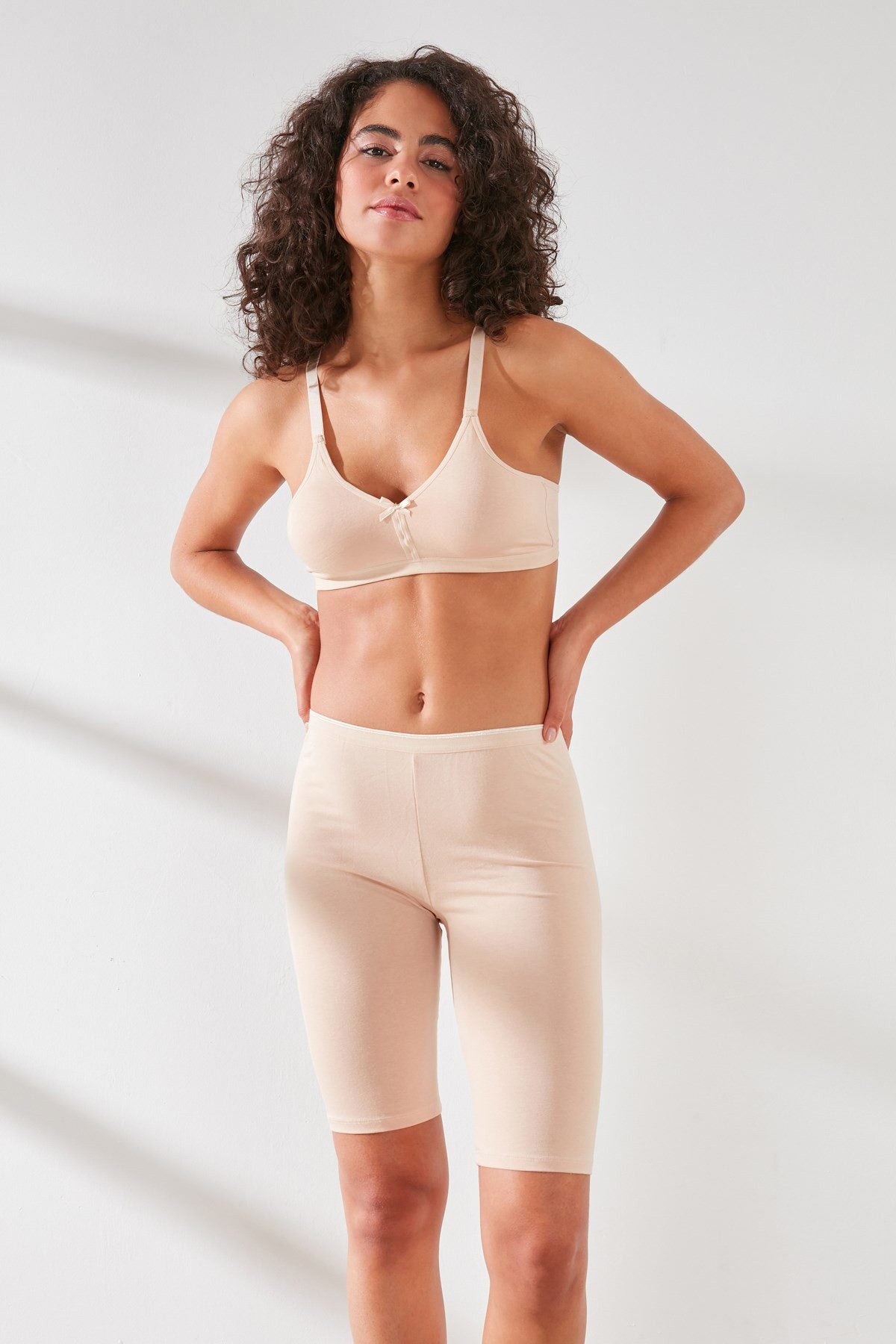 Damen Modal Baumwoll Kurze Leggings