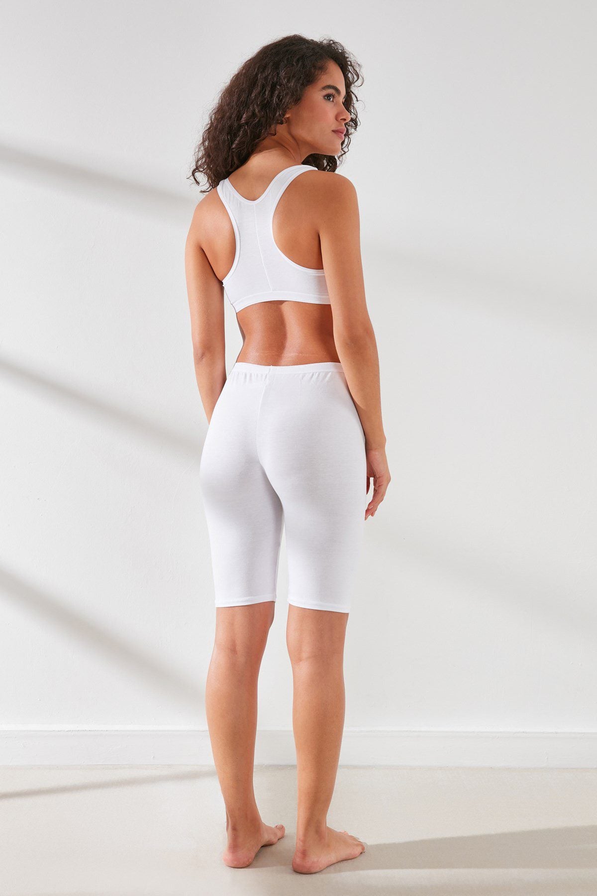 Damen Modal Baumwoll Kurze Leggings