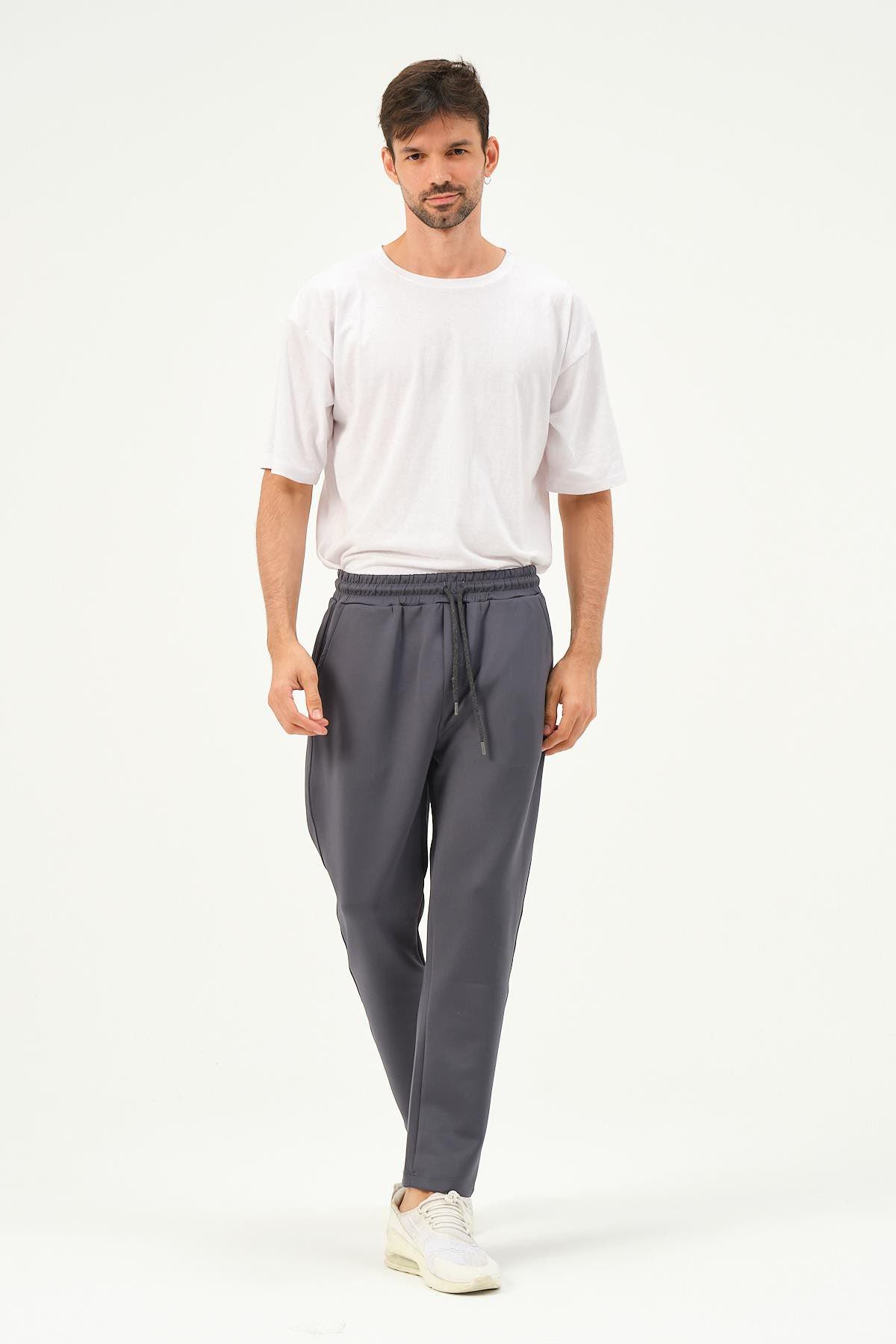 Herren Straight Leg Seitentaschen Jogginghose