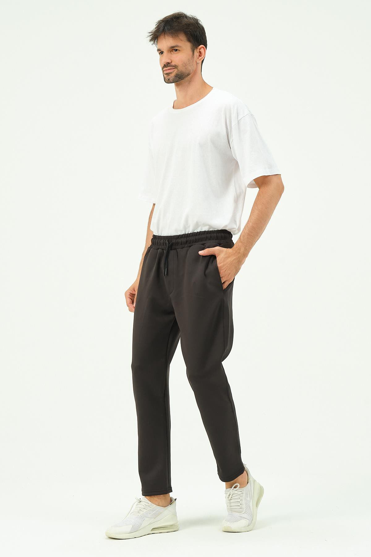 Herren Straight Leg Seitentaschen Jogginghose